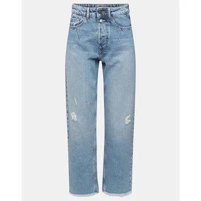 Women's High Rise Distressed Dad Fit Jean