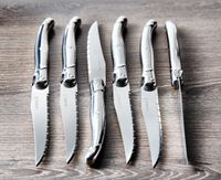 Laguiole Steak Knives, Silver, 6-Pc