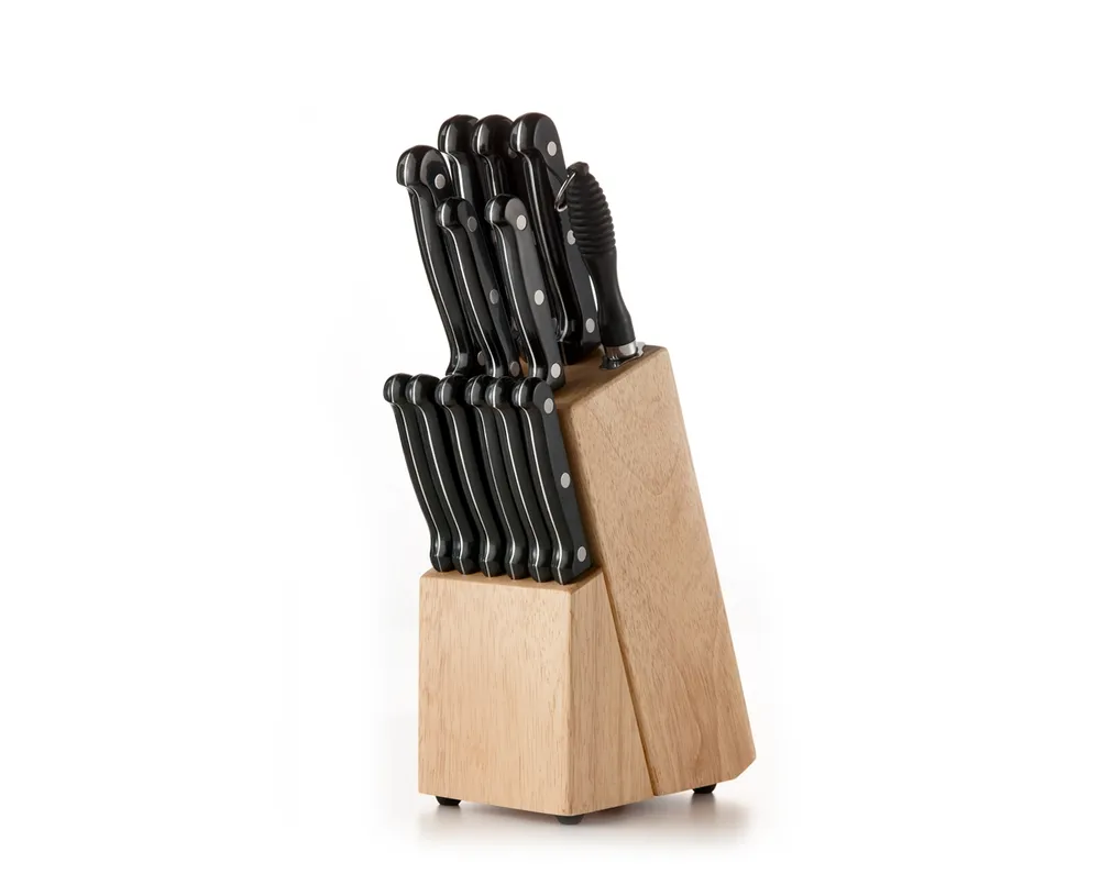 thinkkitchen Rodi 14-Pc Knife Set With Block, Black