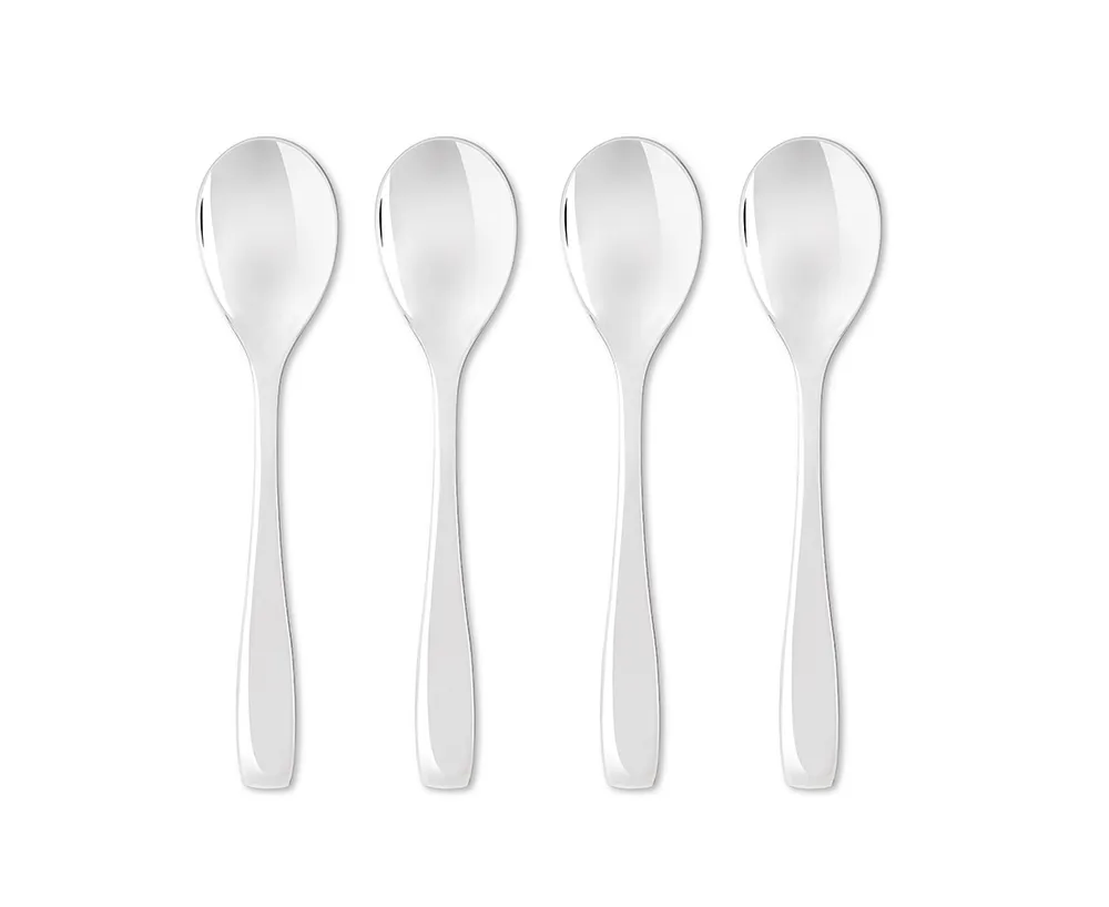 Fjord Mirror Round Teaspoon Set, Set of 4