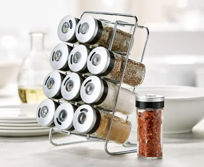 Stanto Filled Spice Rack Set, 13-Pc