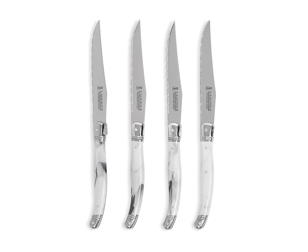 Laguiole 4-Pc Steak Knife Set, Marble