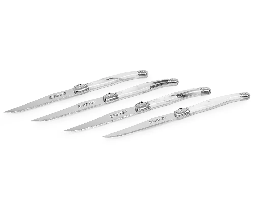 Laguiole 4-Pc Steak Knife Set, Marble