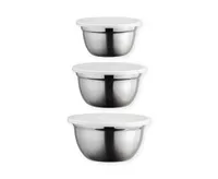 thinkkitchen Edge Bowls with Lids, Set of 3