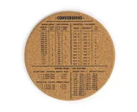 Magnetic Cork Trivet with Conversion Chart