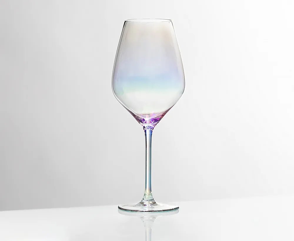 Rainbow Red Wine Glass