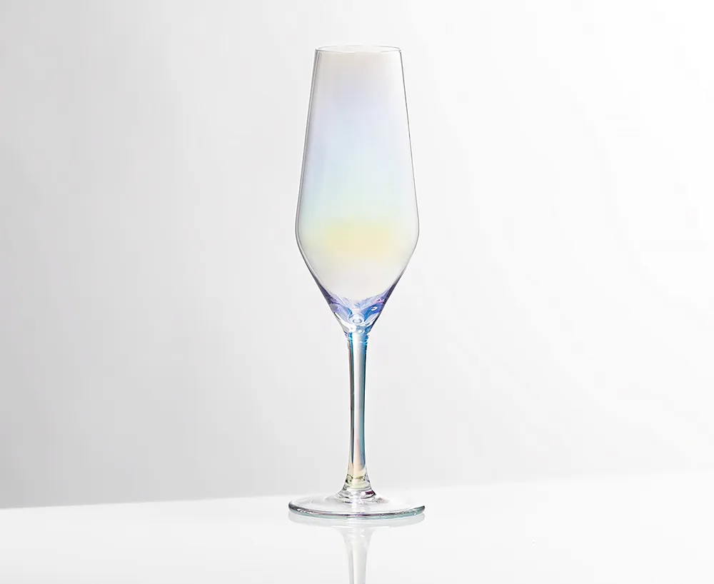 Rainbow Champagne Flute