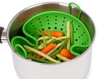 thinkkitchen Silicone Vegetable Steamer, Green