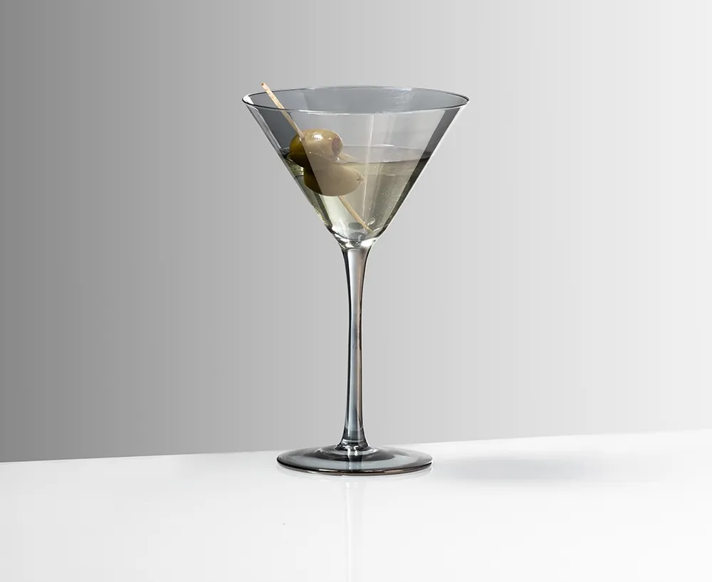 Minuit Martini Glass, Grey