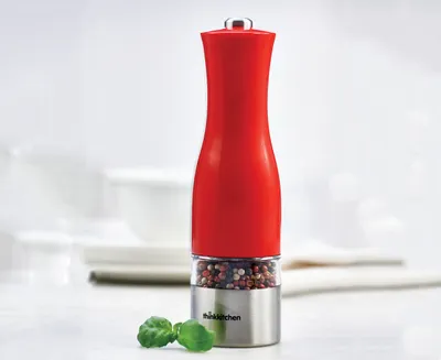 Moulin à poivre ou à sel électrique thinkkitchen, rouge