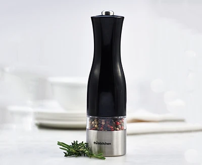 thinkkitchen Electric Salt or Pepper Mill, Black