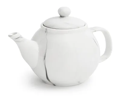 Marble Teapot with Lid, White, 950 ml