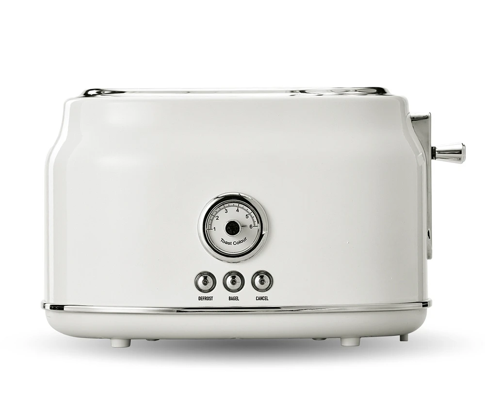 thinkkitchen Retro 2-Slice Toaster, White