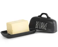 Retro Butter Dish, Black