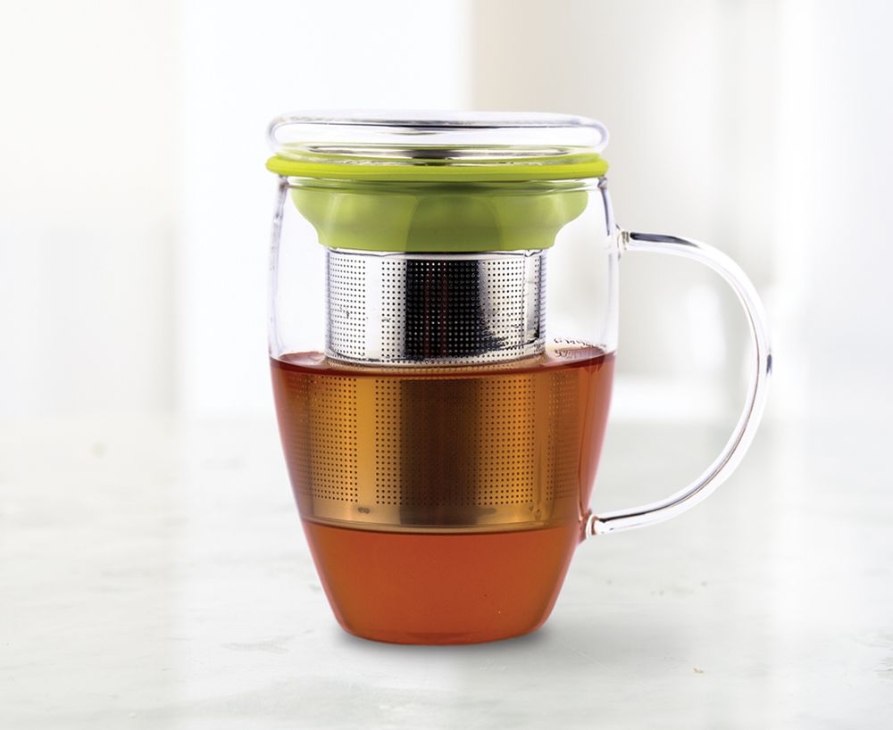 Travel Tea Mug with Glass Cap