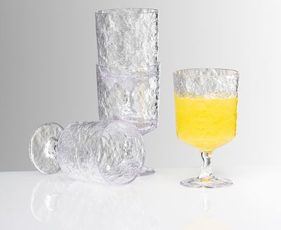 Crystal Acrylic Stackable Cups, Set of 4, Clear