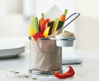 thinkkitchen Mini Round Snack Basket with Small Pot