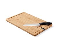 Bamboo Cutting Board with Built-In Knife Sharpener