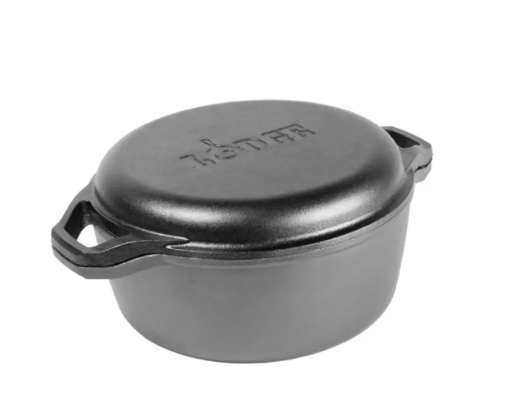 Lodge Cast Iron Chef Double Dutch Oven, 5.6 L