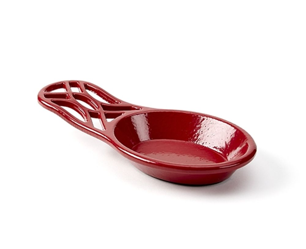 thinkkitchen Cast Iron Spoon Rest, Red