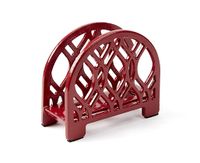 thinkkitchen Cast Iron Napkin Holder, Red