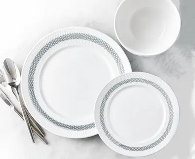 Copenhagen 12-Pc Dinnerware Set, Grey