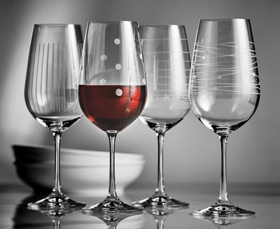 Club Red Wine Glasses, Set of 4