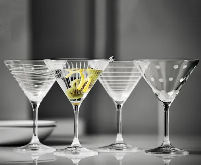 Club Martini Glasses, Set of 4