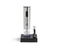 Monsieur Bar Blue Bolt Electric Wine Opener, Silver