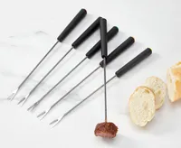 thinkkitchen Fondue Forks, Set of 6, Black