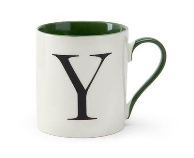 Monogrammed Mug "Y", Green