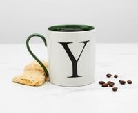 Monogrammed Mug "Y", Green