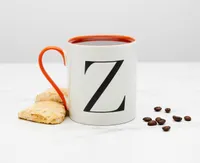 Monogrammed Mug "Z", Orange