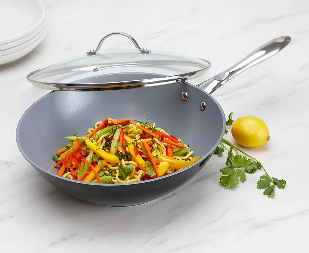 Remy Olivier Bullet Ceramic Non-Stick Wok, 30 cm