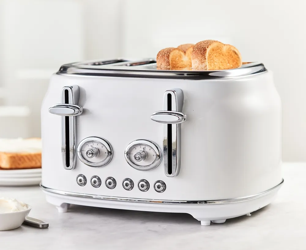 thinkkitchen Retro Toaster, White