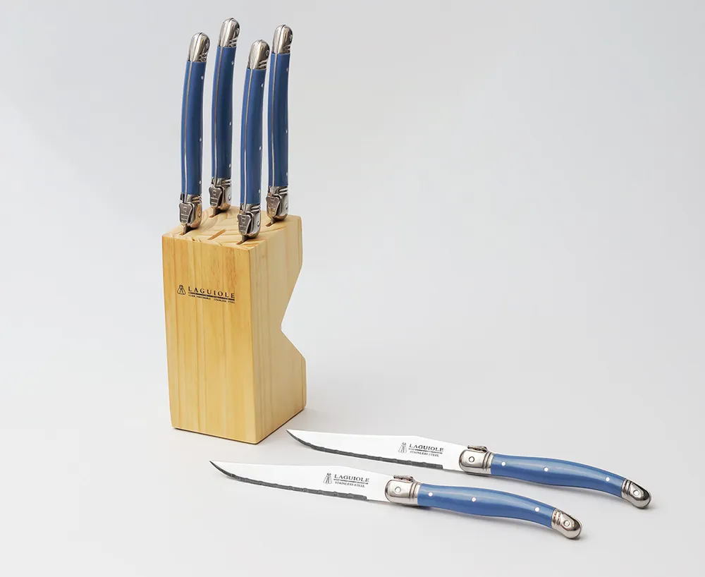 Laguiole Al Fresco 6-Pc Knife Set with Pine Box