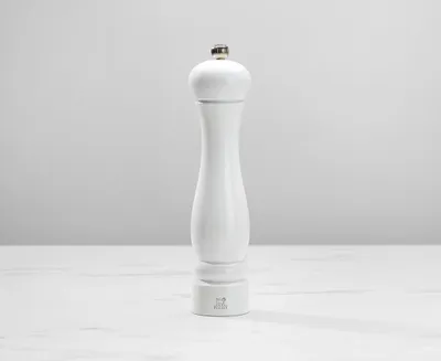 Peugeot Clermont Lacquer Pepper Mill, 24cm, White
