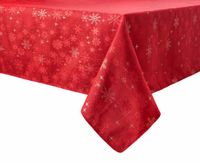 Red Snowflakes Tablecloth