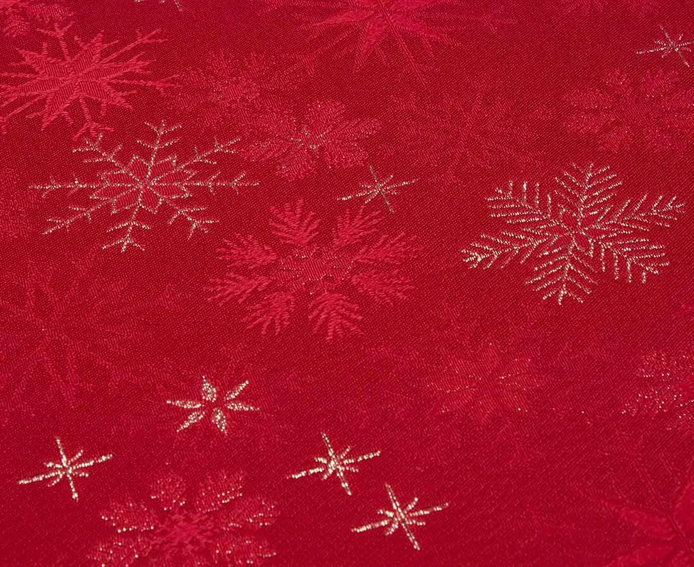 Red Snowflakes Tablecloth