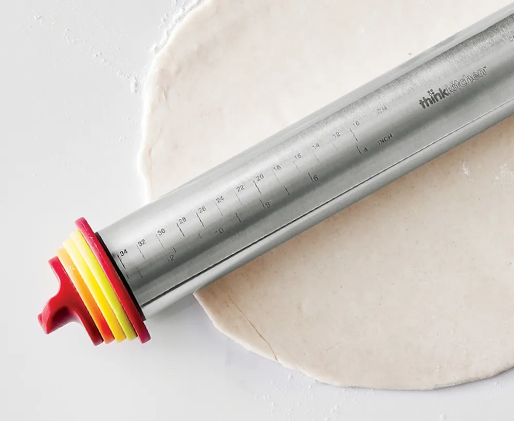 Stainless Steel Rolling Pin with 4 Discs
