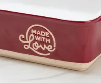 Made With Love Stoneware Rectangular Baking Dish