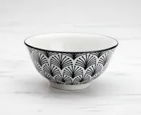 Peacock Bowl, Black and White