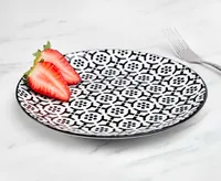 Buttons Side Plate, Black and White