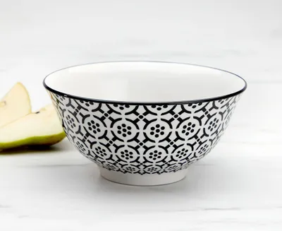 Buttons Bowl, Black and White
