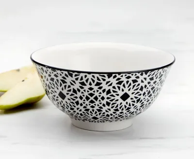 Fractal Bowl, Black and White