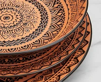 Maasai 12-Pc Dinnerware Set, Orange & Black