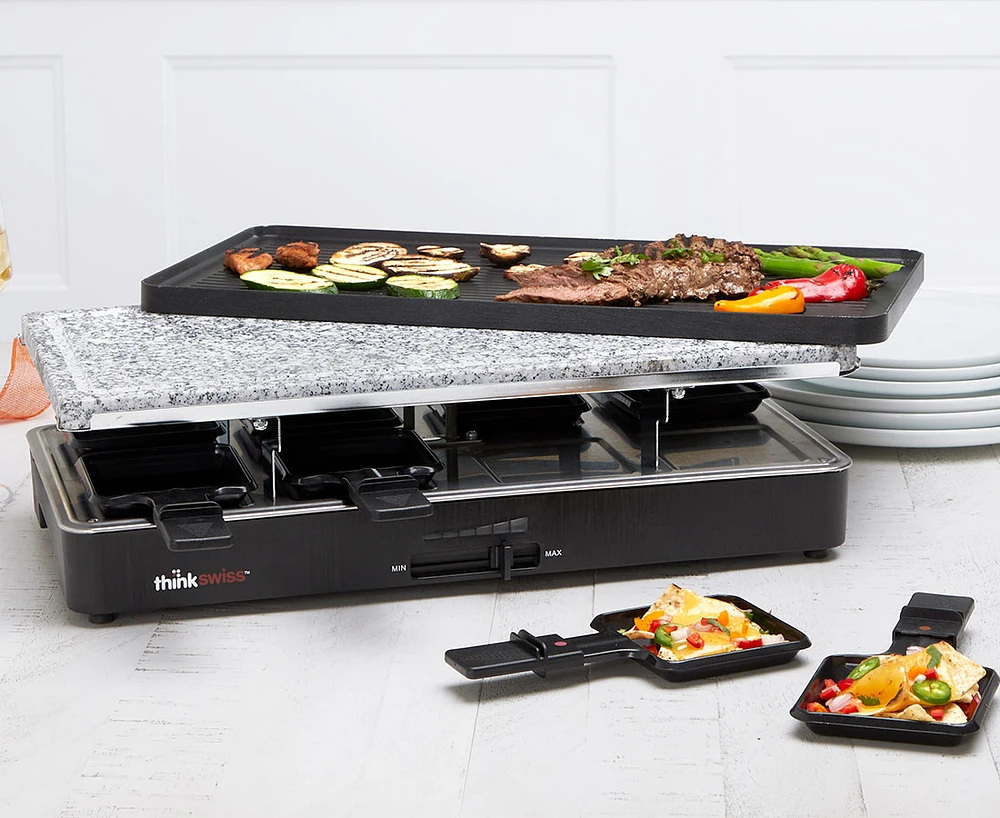 Triple Swiss Grill and Raclette Set