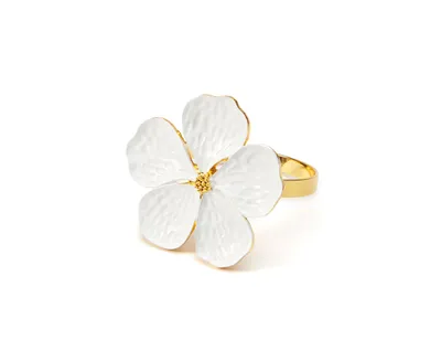 Oasis Napkin Ring, White