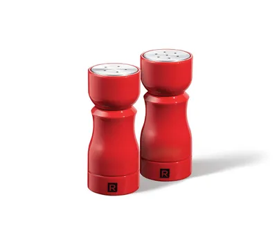 Ricardo Salt and Pepper Shakers, Glossy Red