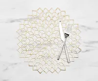 Round Metallic Flower Placemat